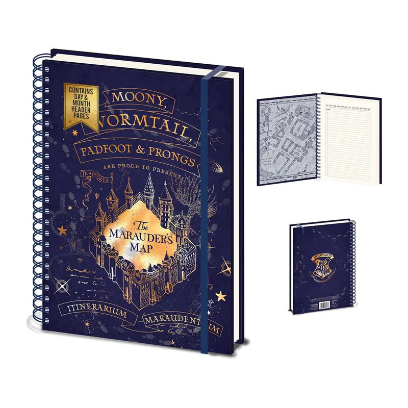 Harry Potter - Marauders Map A4 Wiro Notebook - دفتر